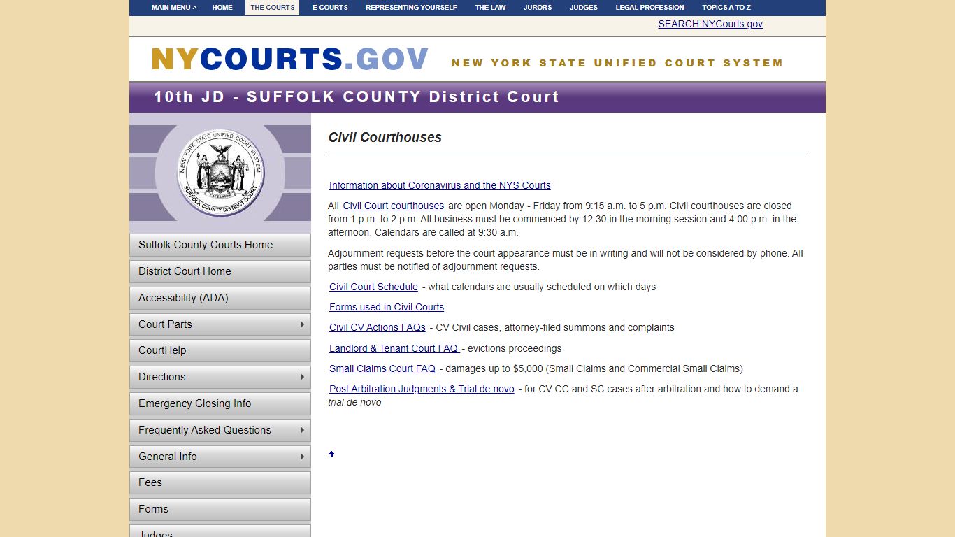 Civil Court - Suffolk District Court | NYCOURTS.GOV - Judiciary of New York